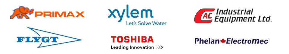 pumps, motors, primax, xylem, cac, flygt, phelan, toshiba 